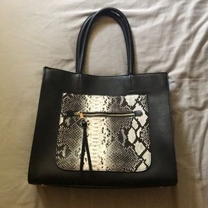 Black Faux Leather Purse